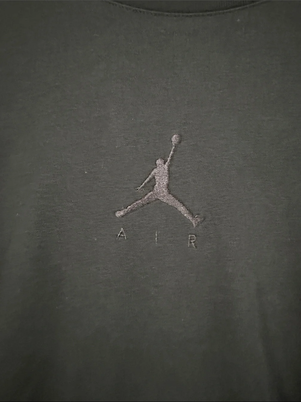 Jordan Black Short-Sleeve Crew Tee with Tonal Jumpman